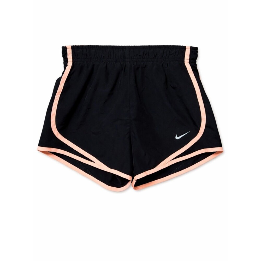 Nike Dri-Fit Black Athletic Running Shorts Peach Trim Womens XS Workout NWOT
